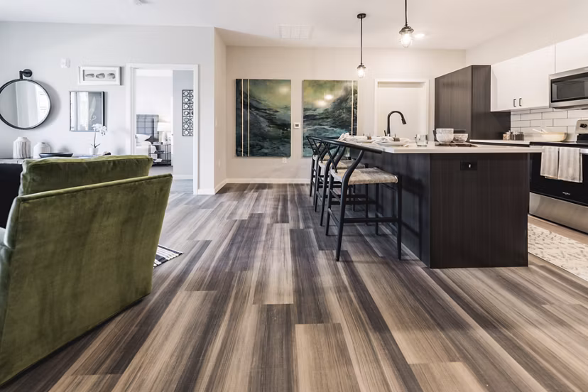 kitchen at Velo Village Apartments