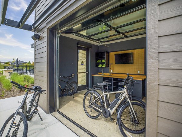 bike self-service station at Velo Village Apartments