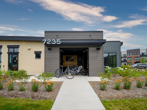 bike self repair area at Velo Village Apartments