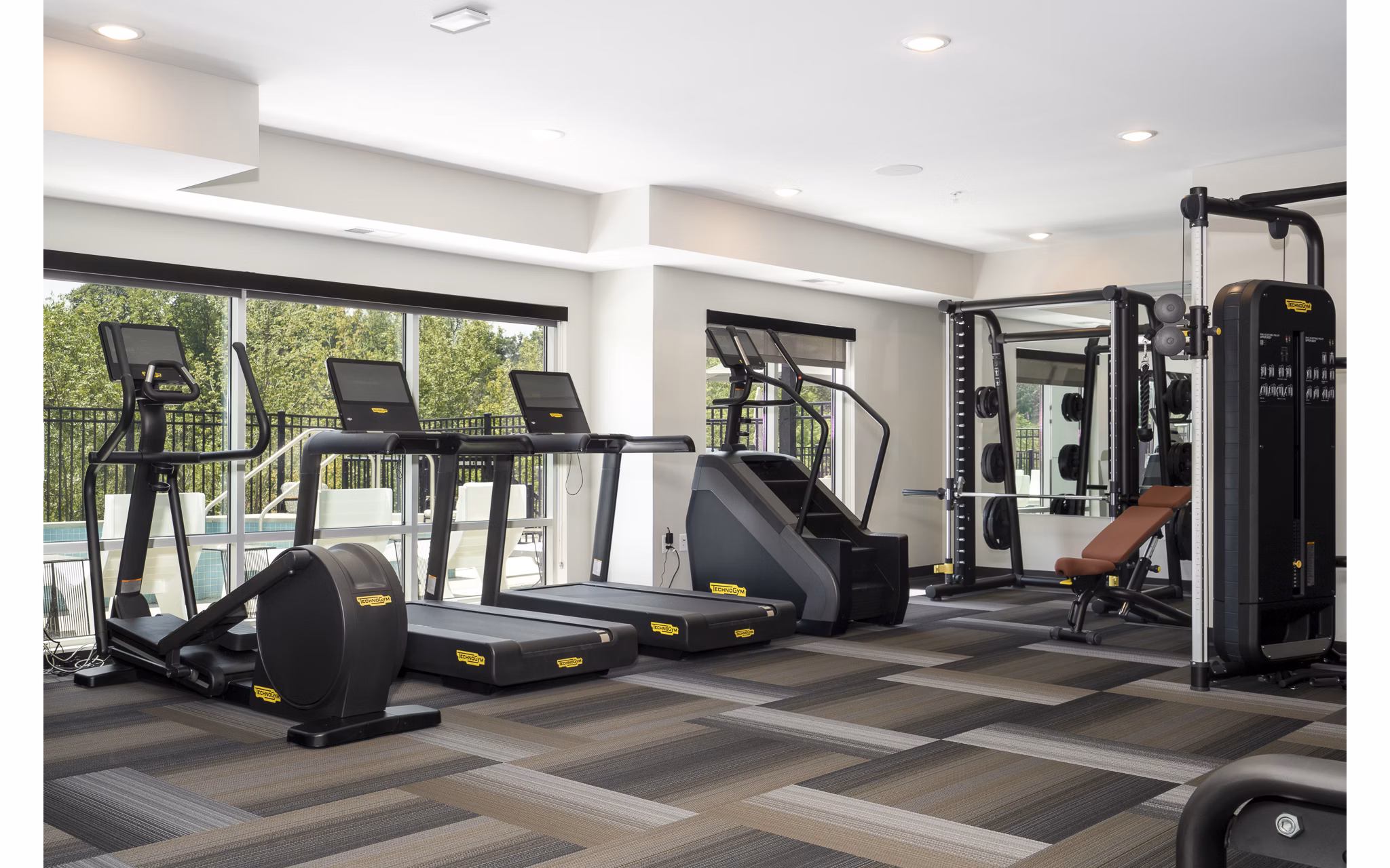 fitness center at The Westlyn Apartments