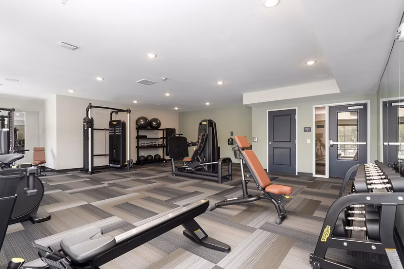 fitness center at The Westlyn Apartments