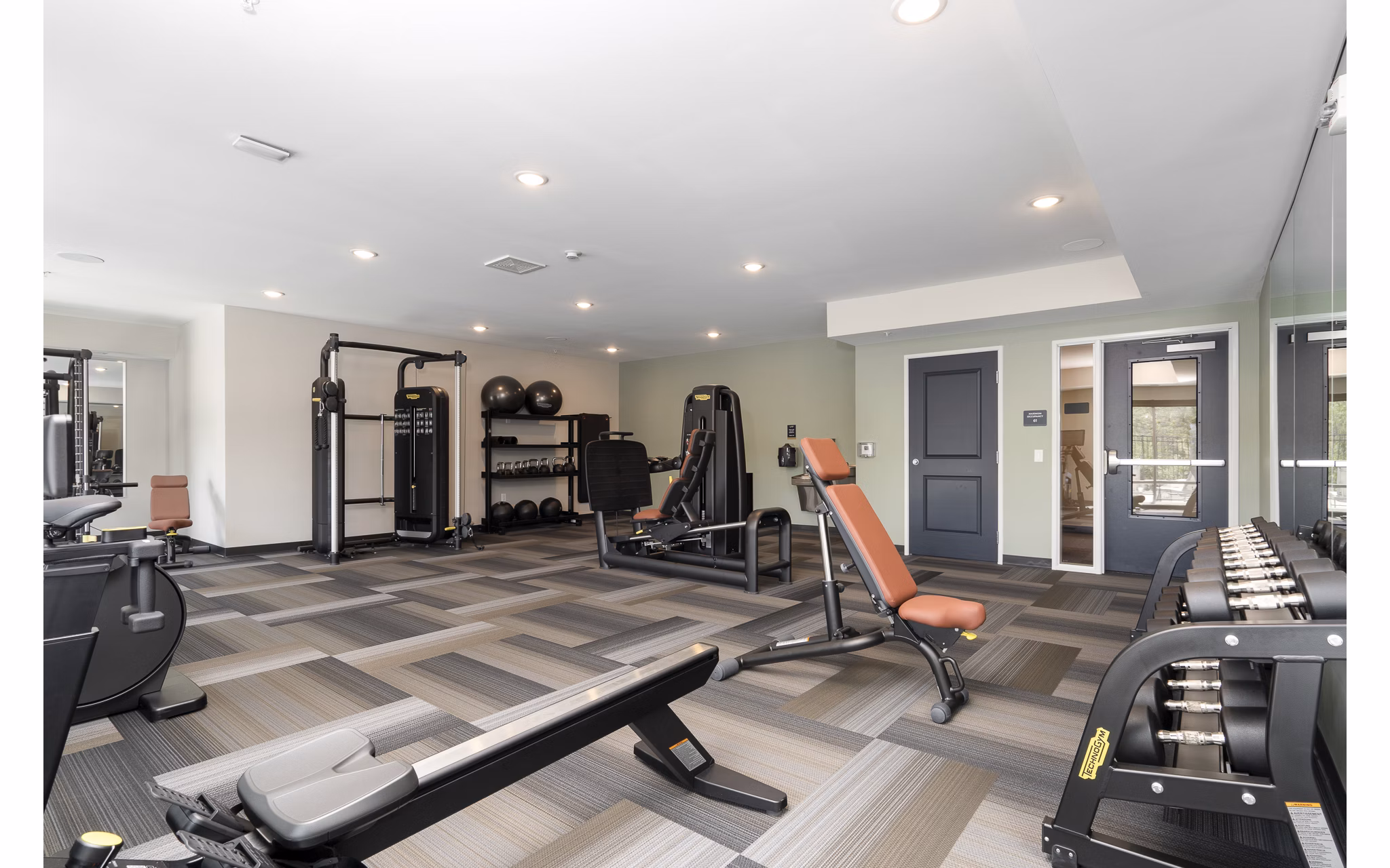 fitness center at The Westlyn Apartments