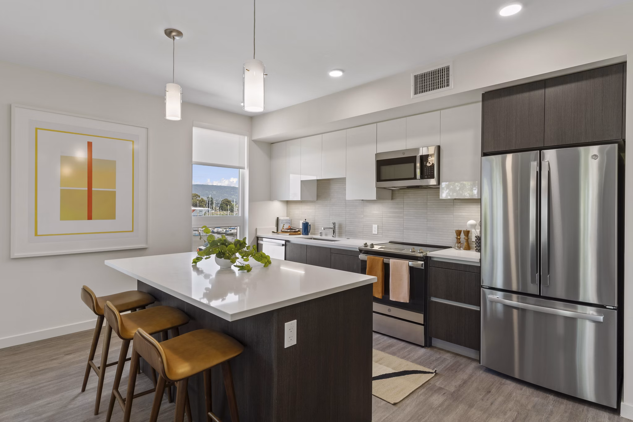 kitchen at Launch Apartments