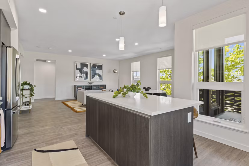 kitchen at Launch Apartments