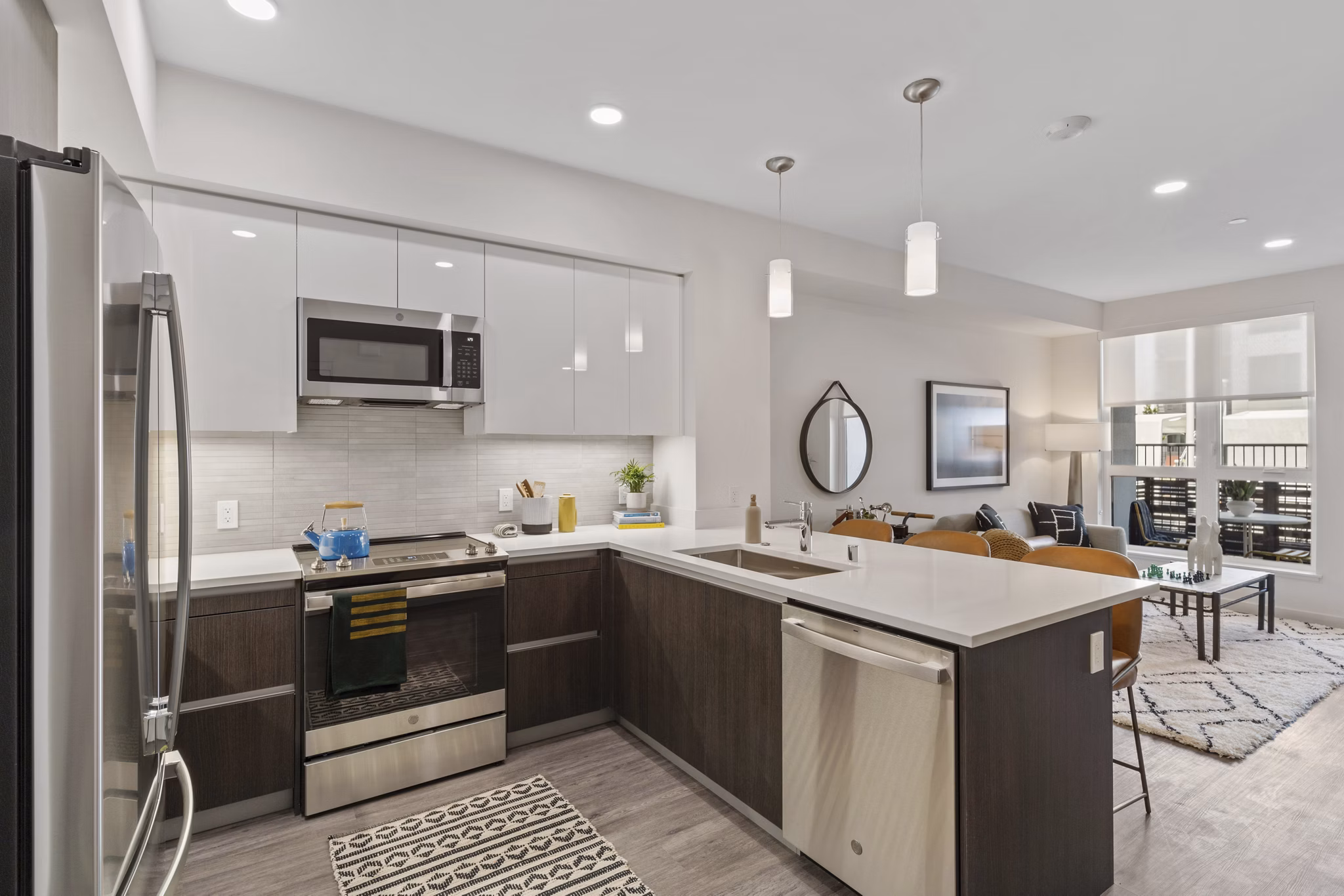 kitchen at Launch Apartments