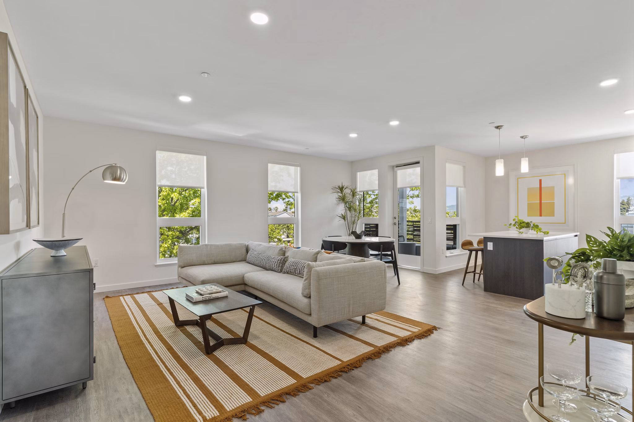 living room at Launch Apartments