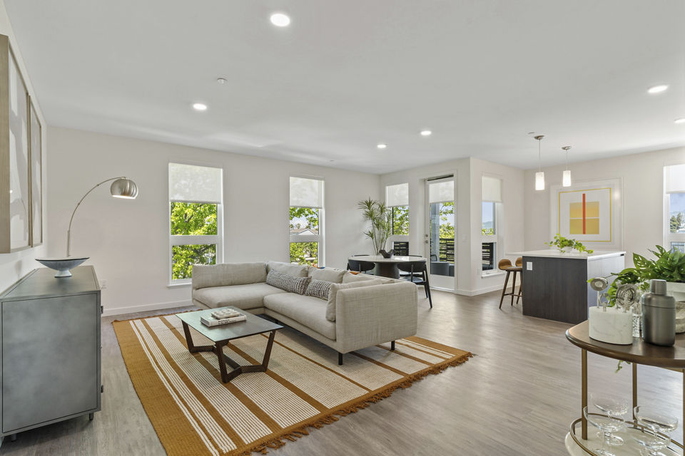 living room at Launch Apartments