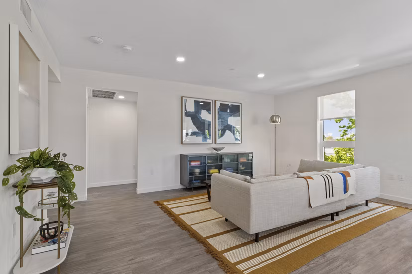 living room at Launch Apartments