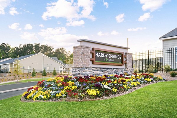 signage at Hardy Springs Apartments