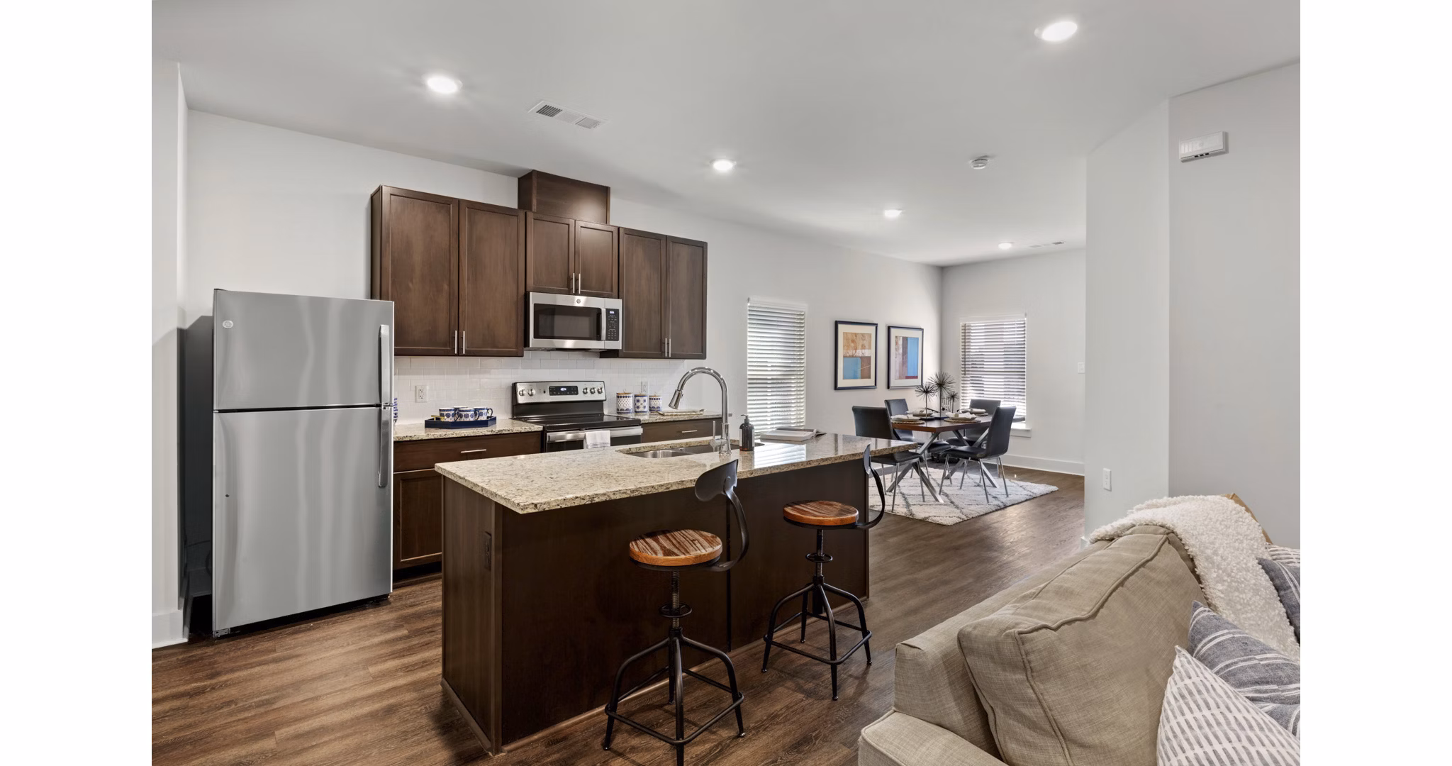 kitchen at Hardy Springs Apartments