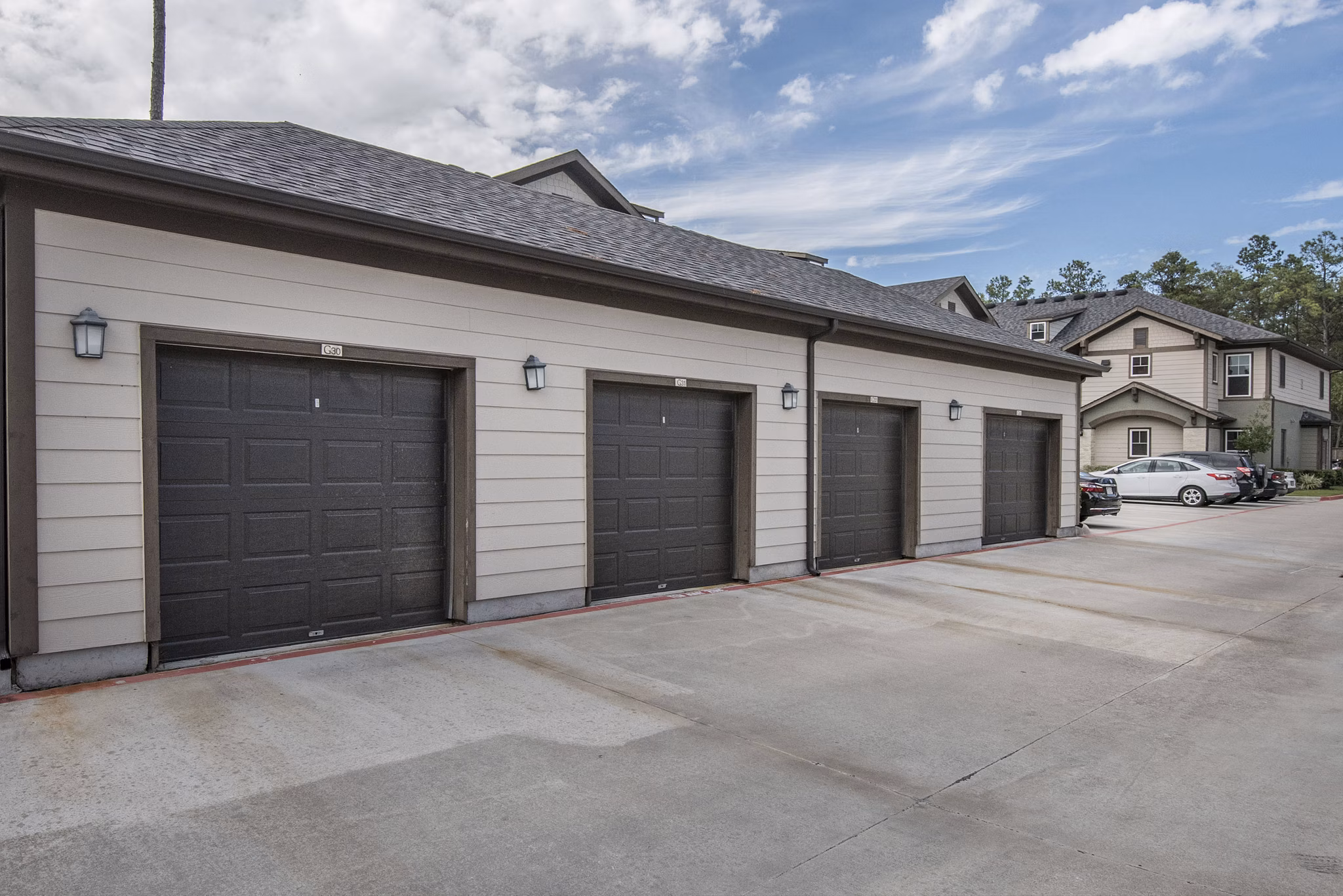covered parking at Ten Pines at Summerwood Apartments 