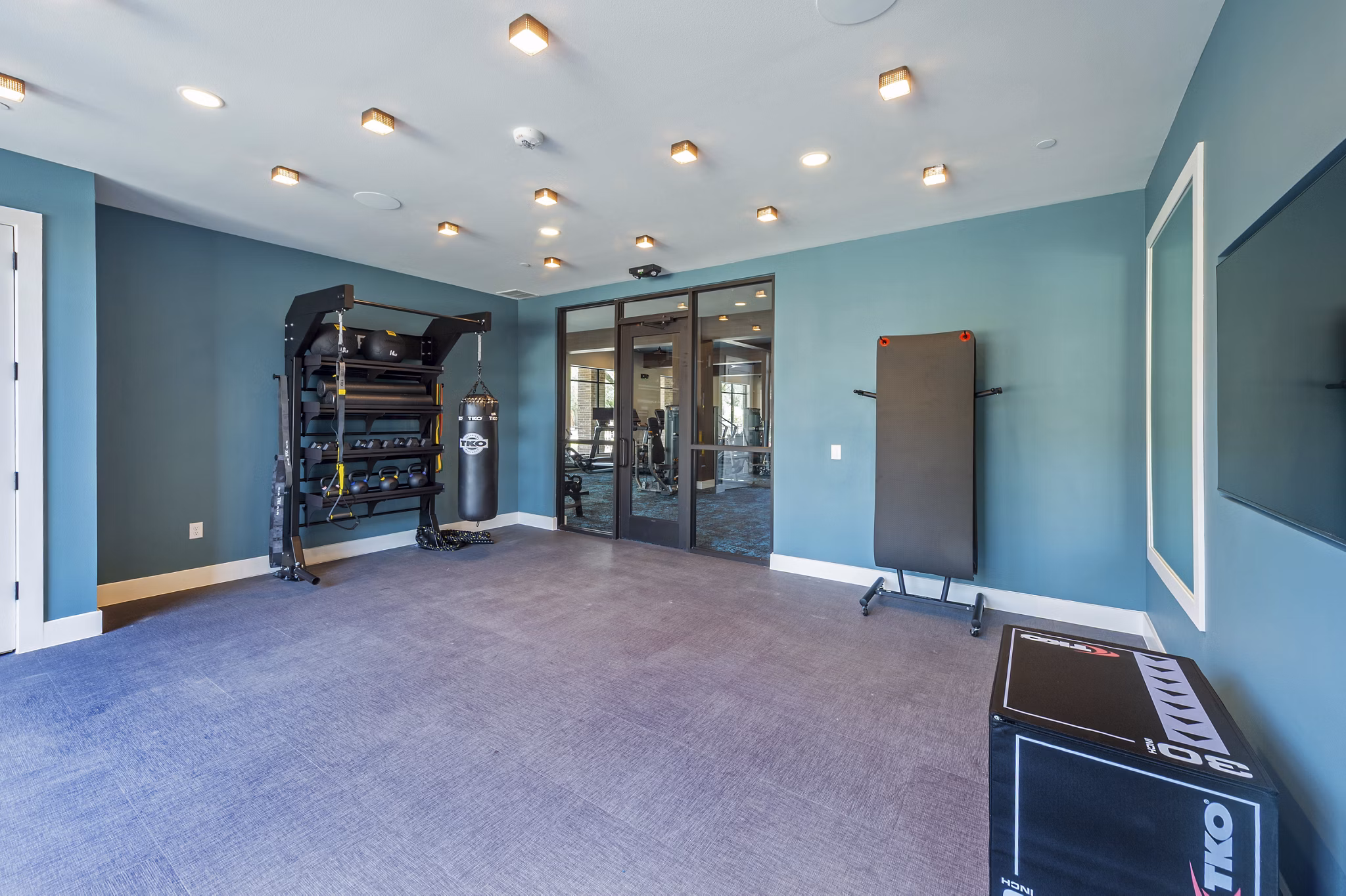 fitness center  at The Davy Apartments 