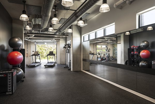 fitness center at Revival on Platte