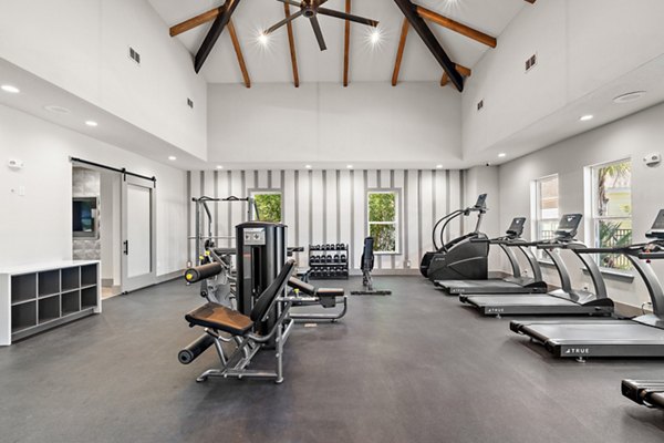 fitness center at Solamar Wildwood Apartments