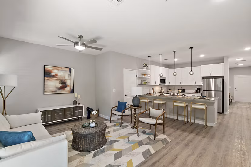 living room at Solamar Wildwood Apartments
