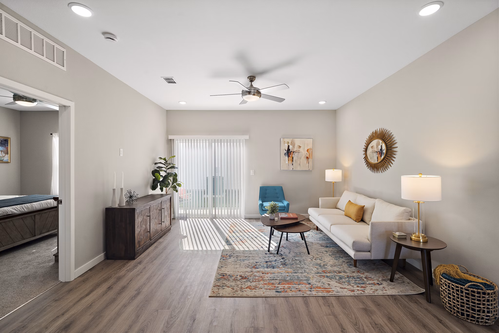 living room at Solamar Wildwood Apartments