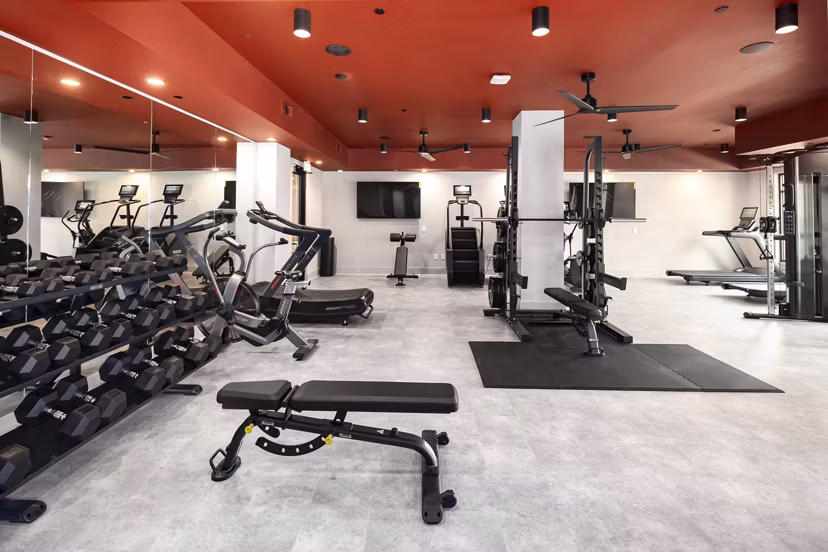 fitness center at Altera Union City Apartments