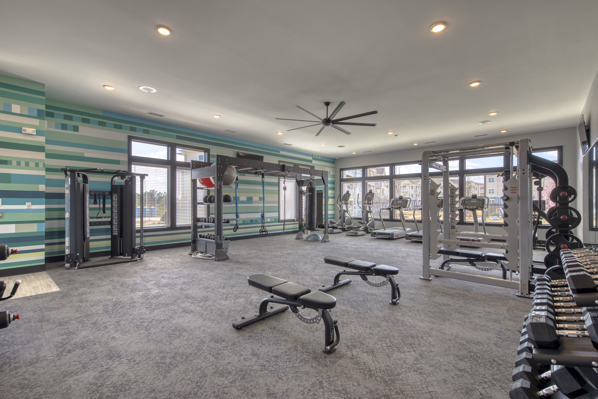 fitness center at Mason Augusta Apartments