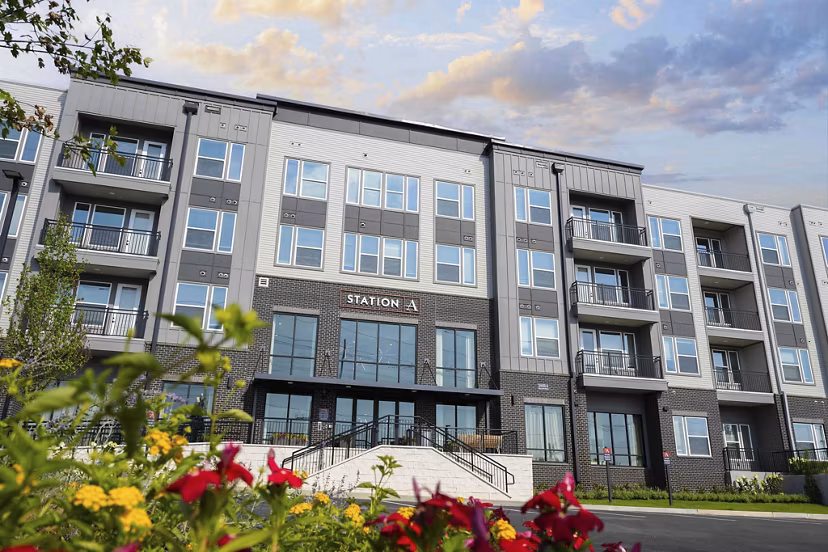 exterior at Station A Apartments 