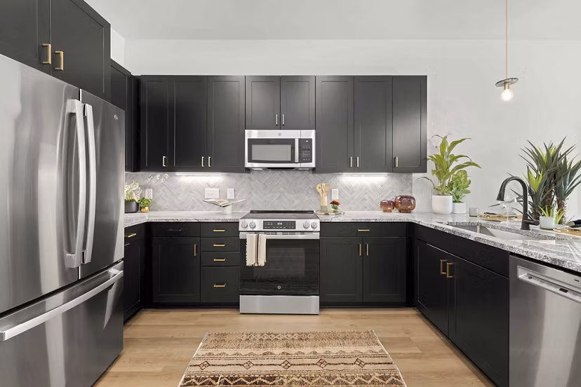 kitchen at Station A Apartments 