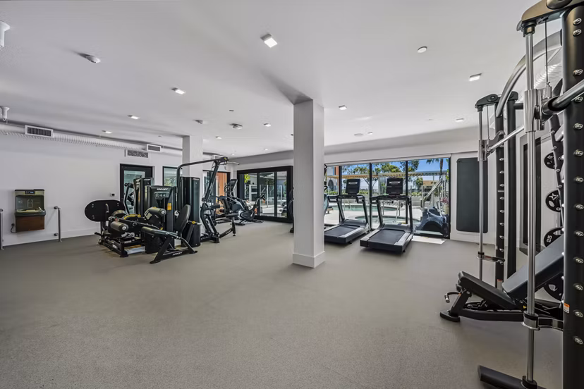 fitness center at Tenney Apartments 