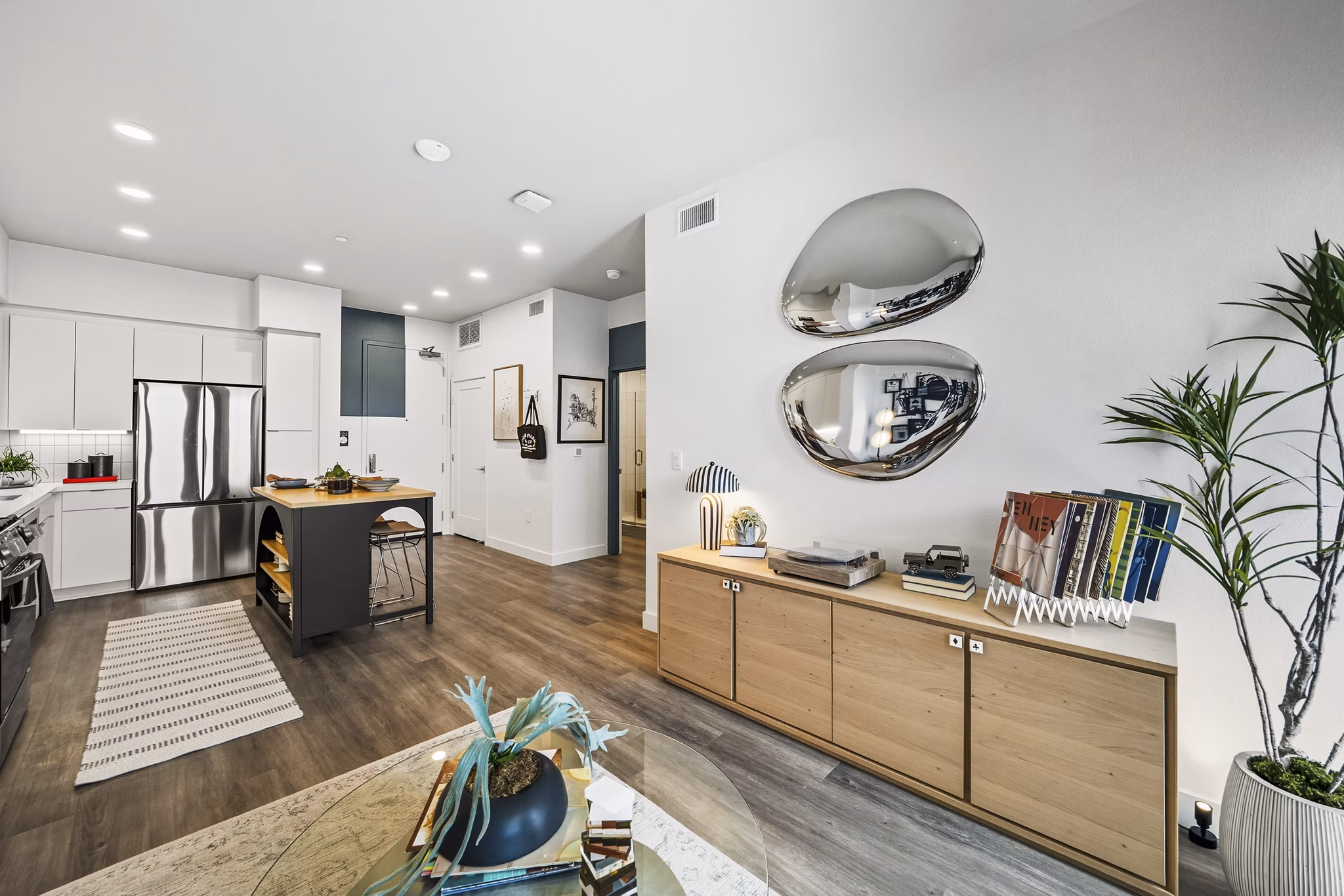 living room at Tenney Apartments 