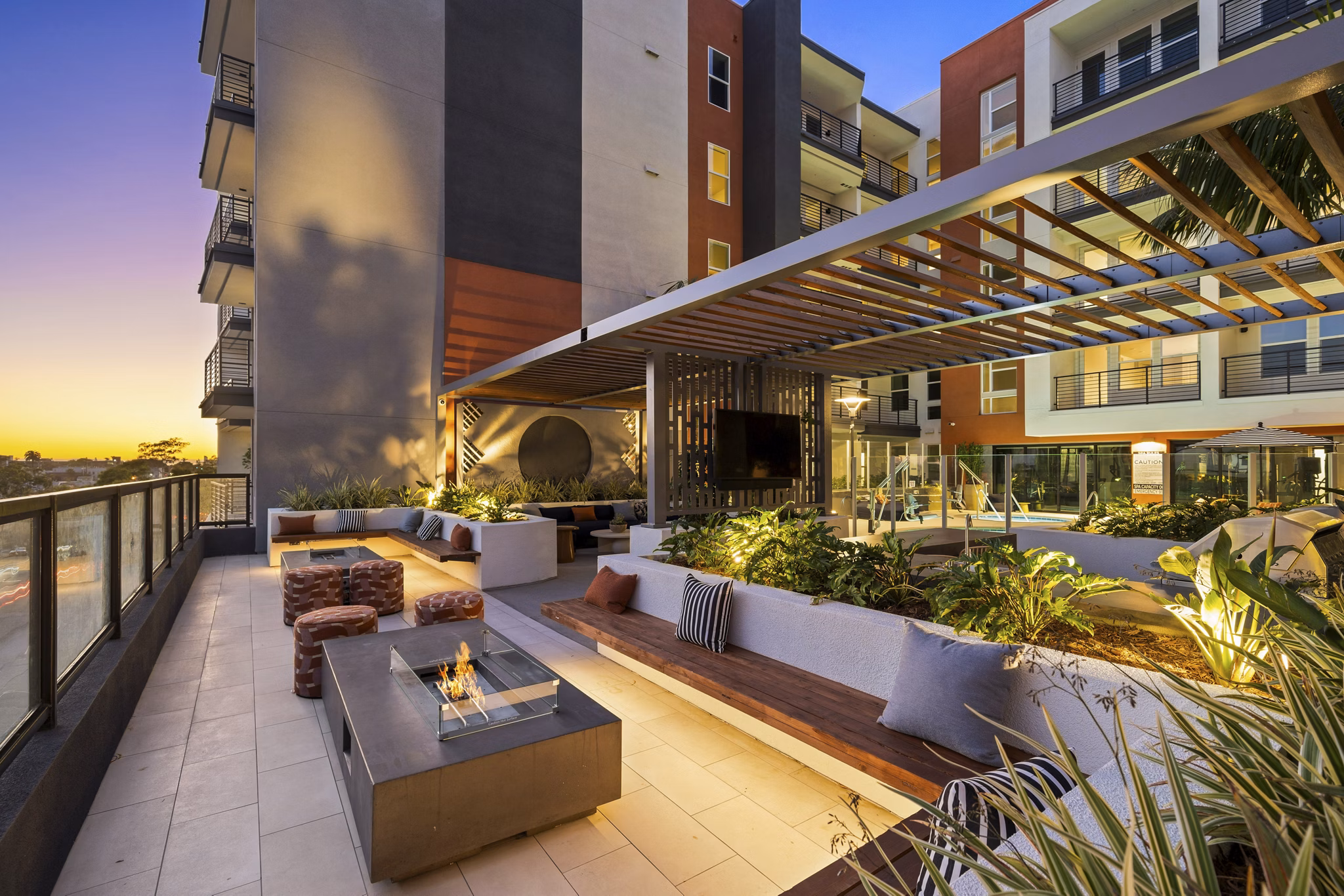 grill area at Tenney Apartments 