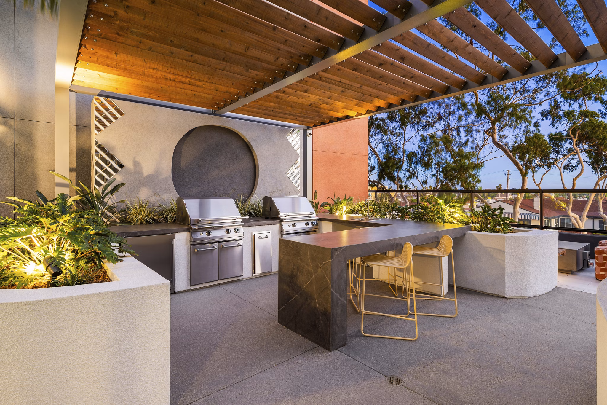 grill area at Tenney Apartments 