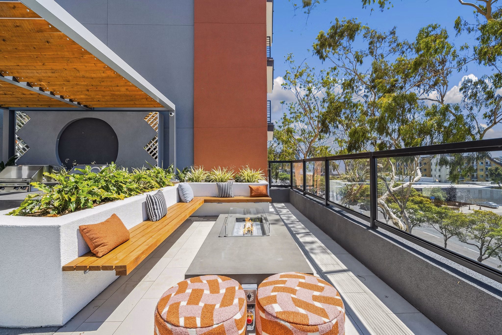 grill area at Tenney Apartments 