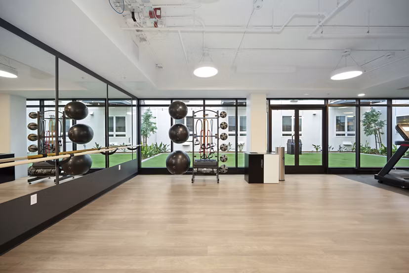 fitness center at 64 Forty Apartments