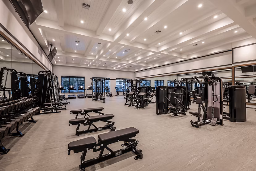 fitness center at Northhaven Apartments 