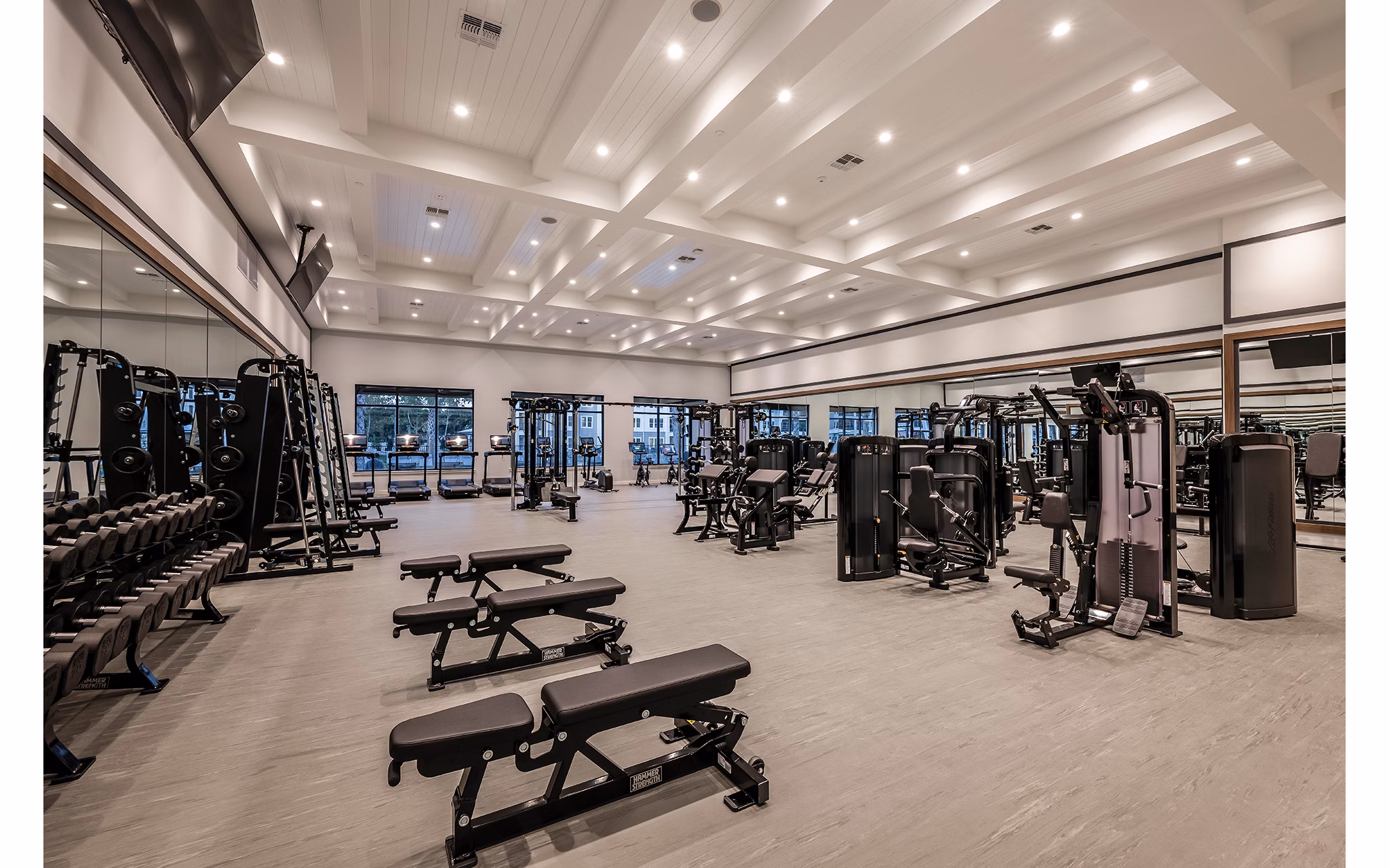 fitness center at Northhaven Apartments 