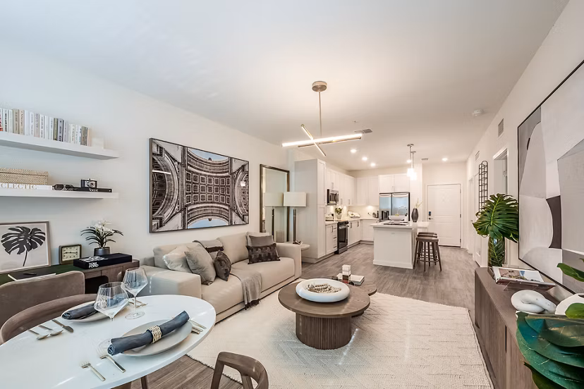 living room at Northhaven Apartments 