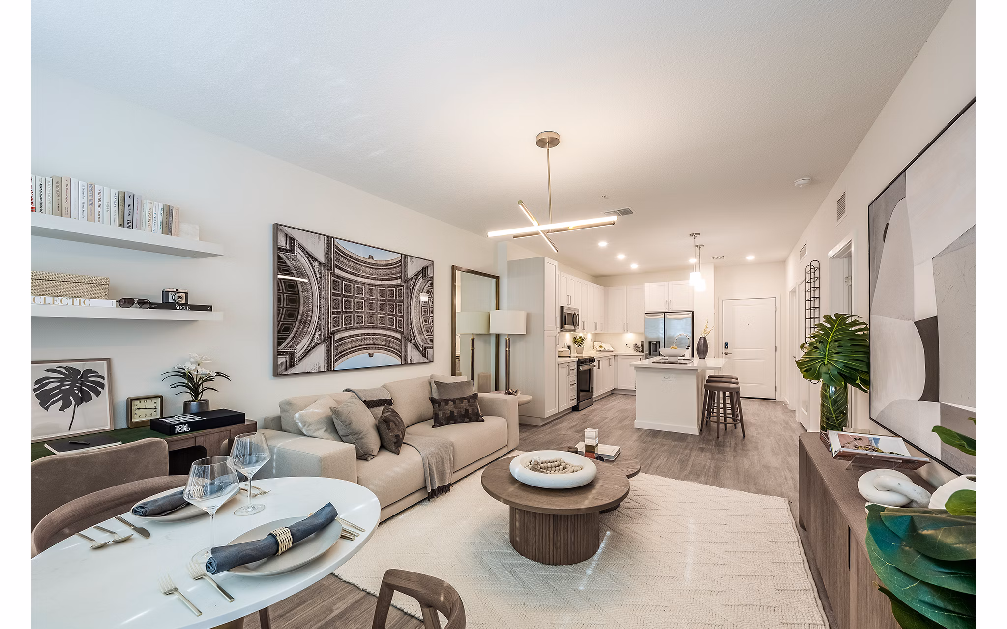 living room at Northhaven Apartments 