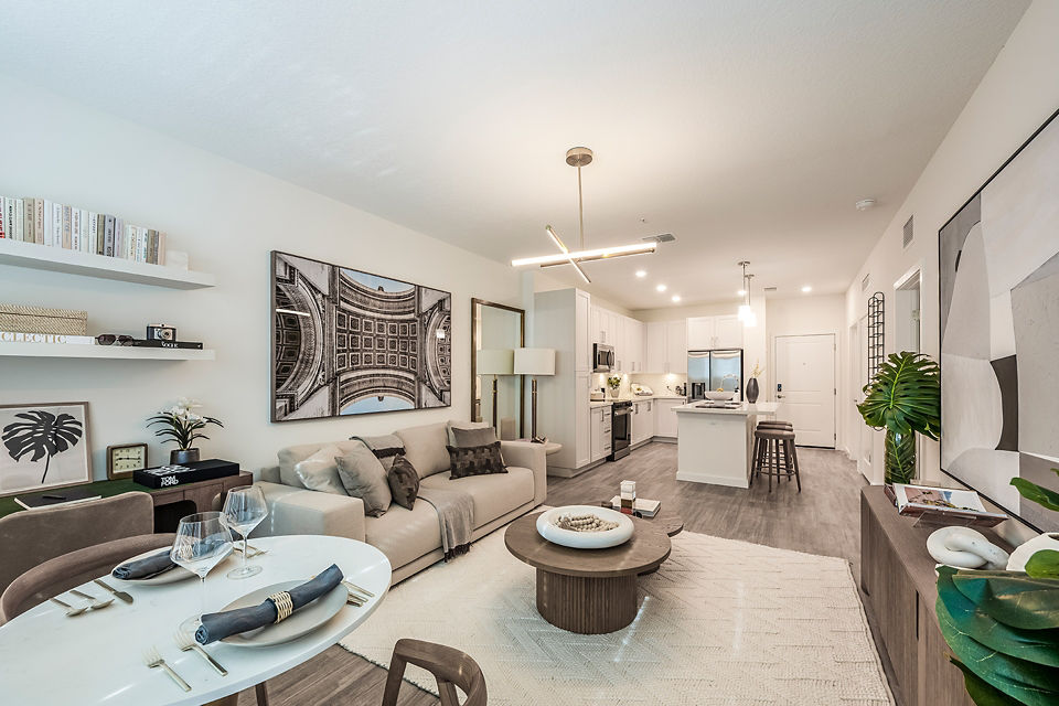 living room at Northhaven Apartments 