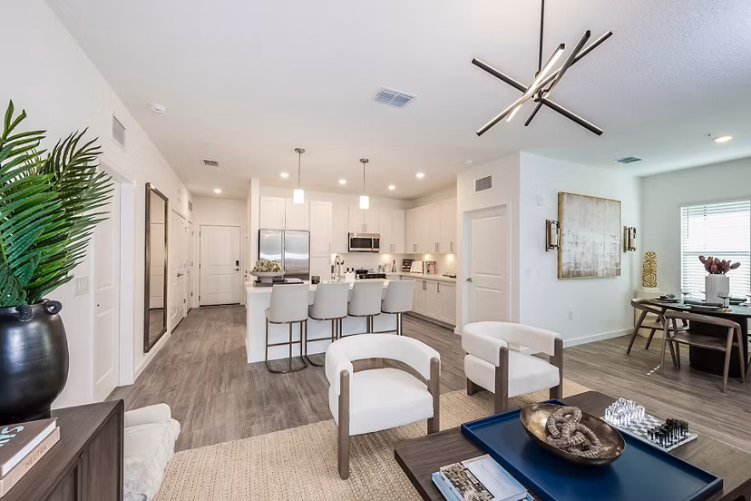 living room at Northhaven Apartments 