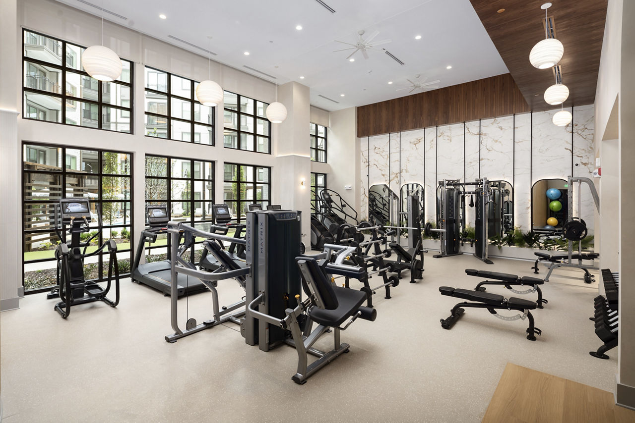 Gym at Solis Peachtree Corners (1 of 3)