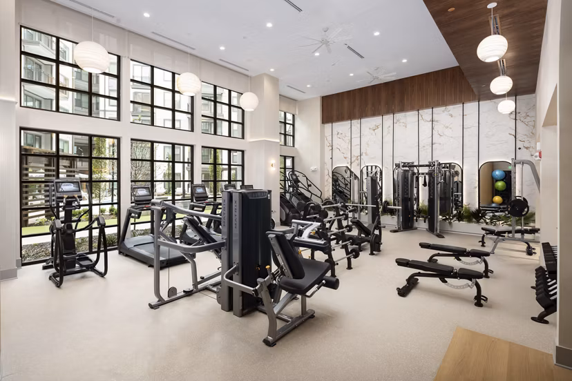 fitness center atSolis Peachtree Corners Apartments