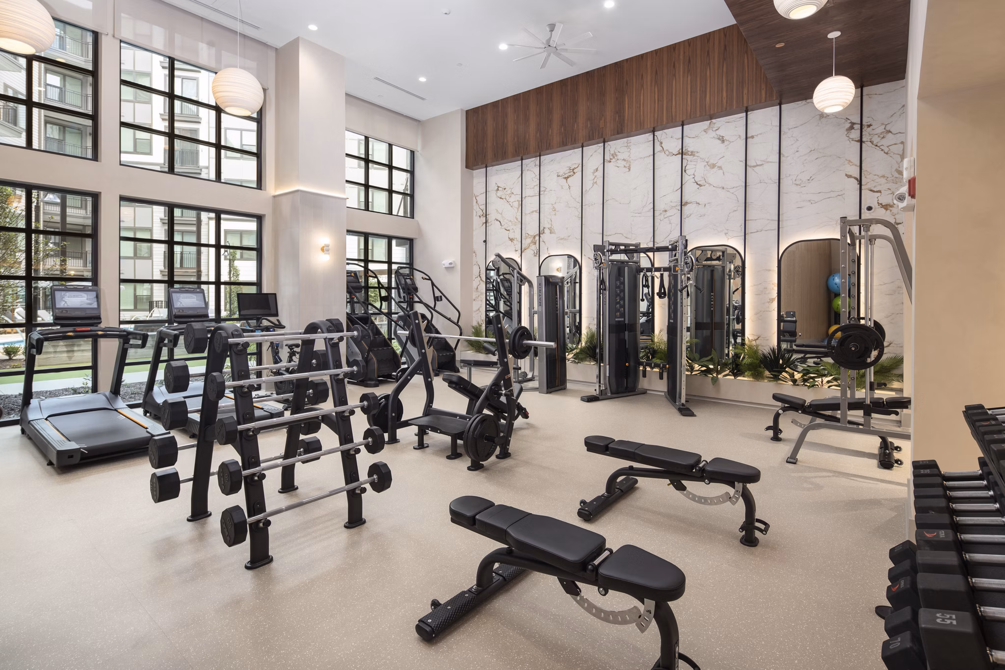 fitness center atSolis Peachtree Corners Apartments