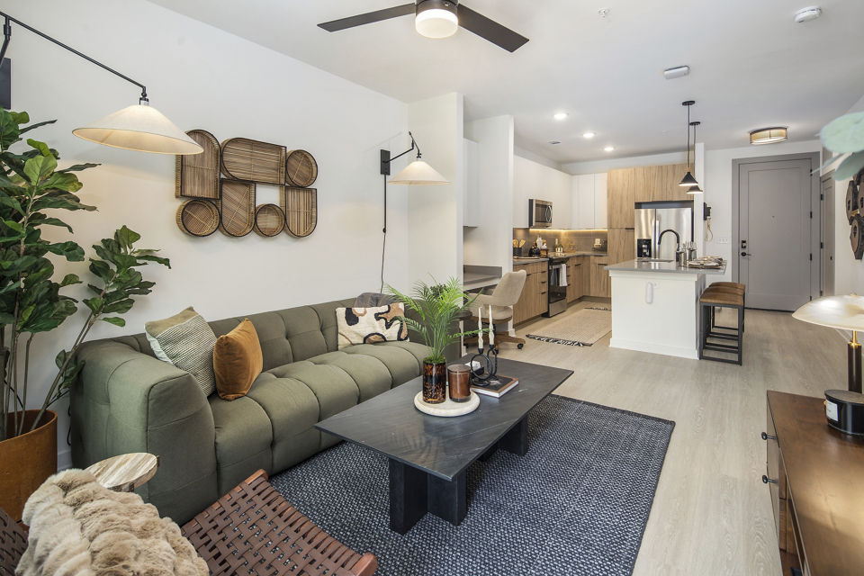 living room at Solis Peachtree Corners Apartments