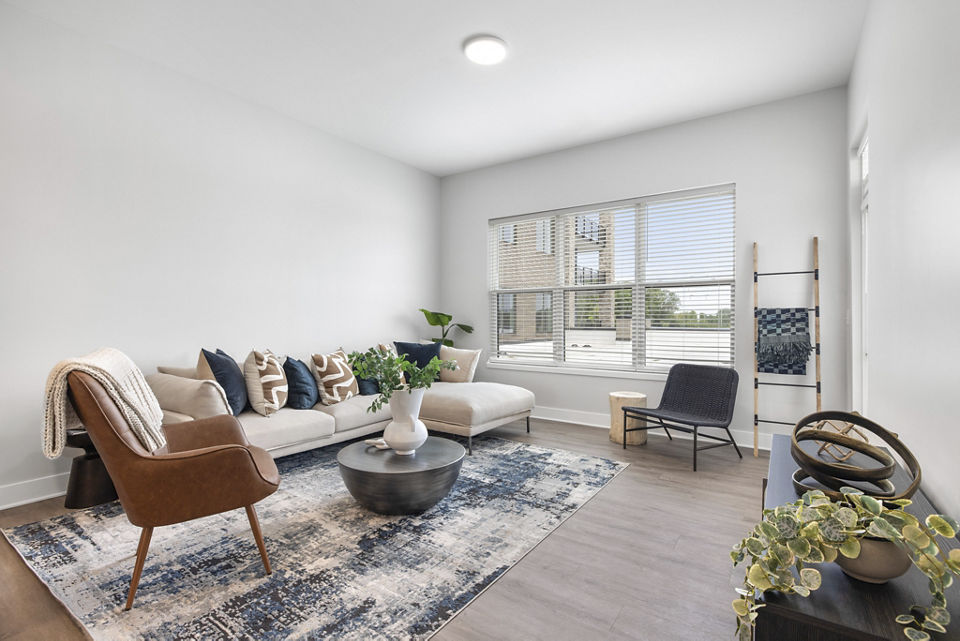 living room at McDowell Point Apartments 