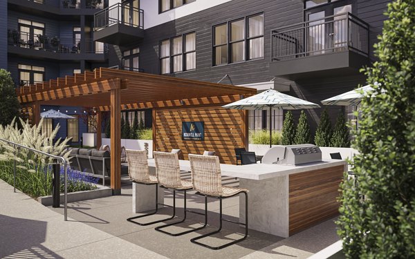 grill area at McDowell Point Apartments