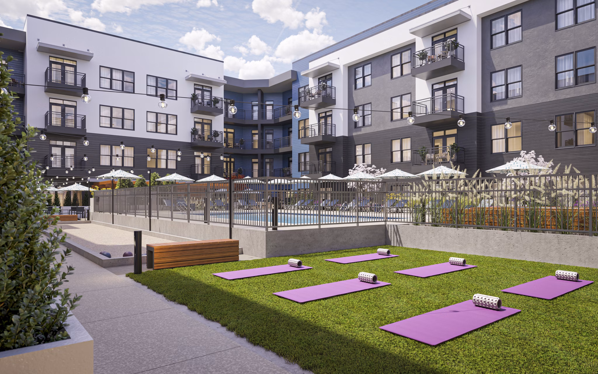 recreational area at McDowell Point Apartments