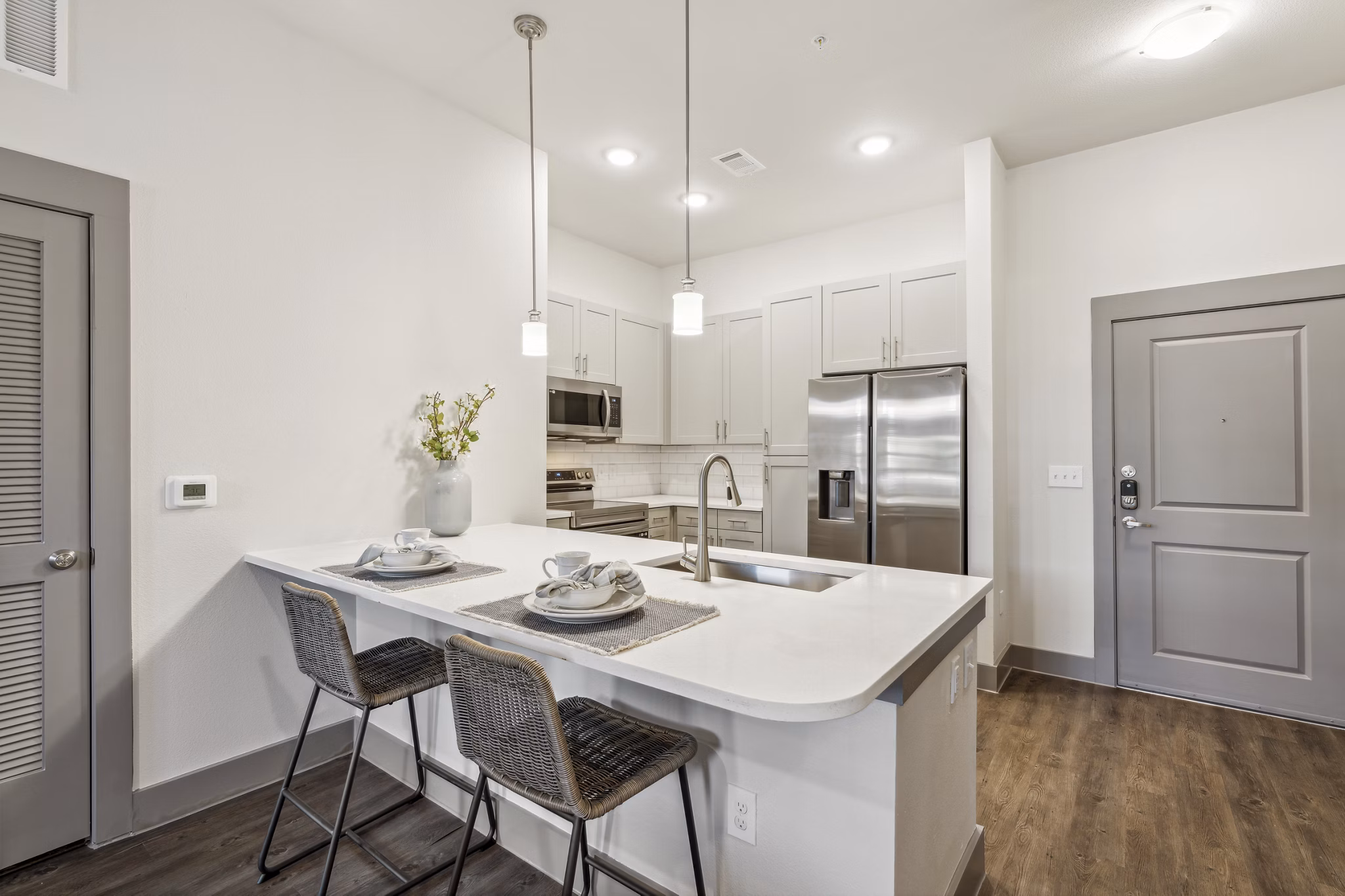 kitchen at Casella Apartments