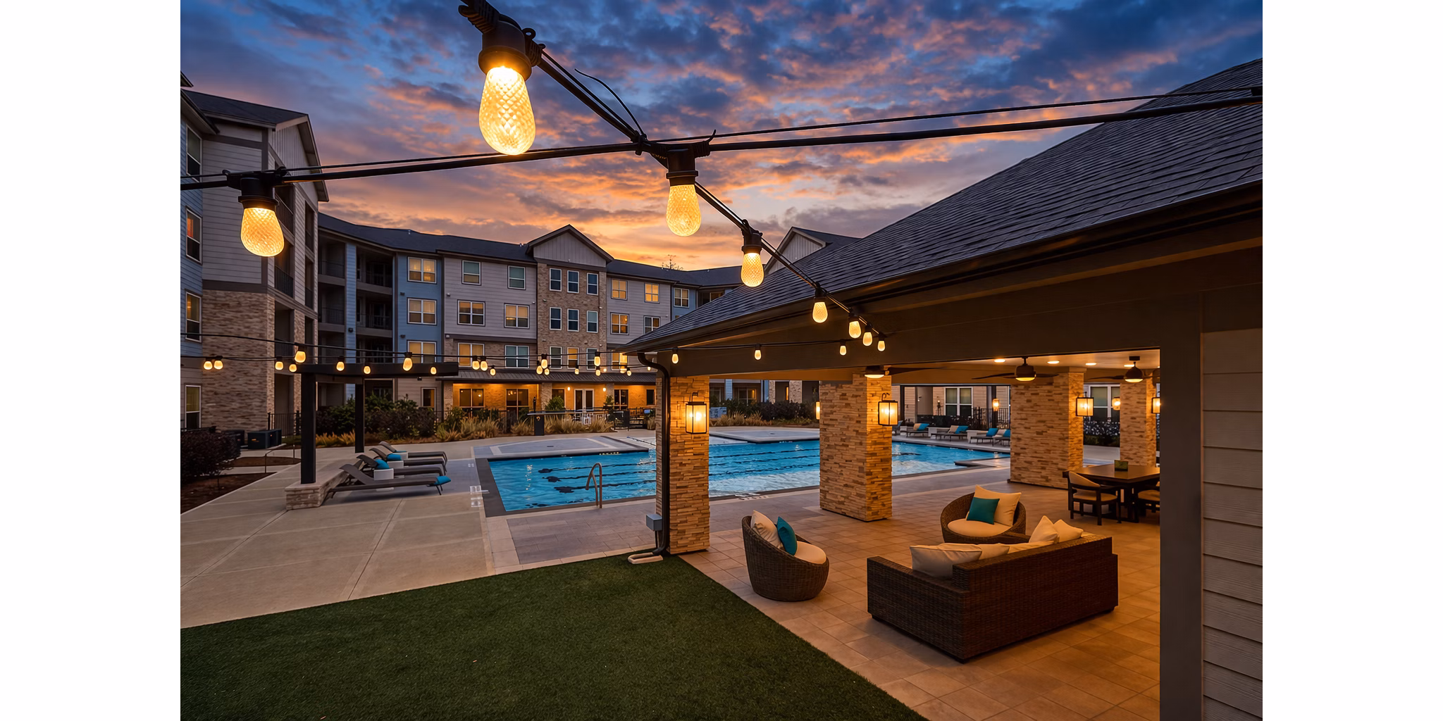 pool at Casella Apartments