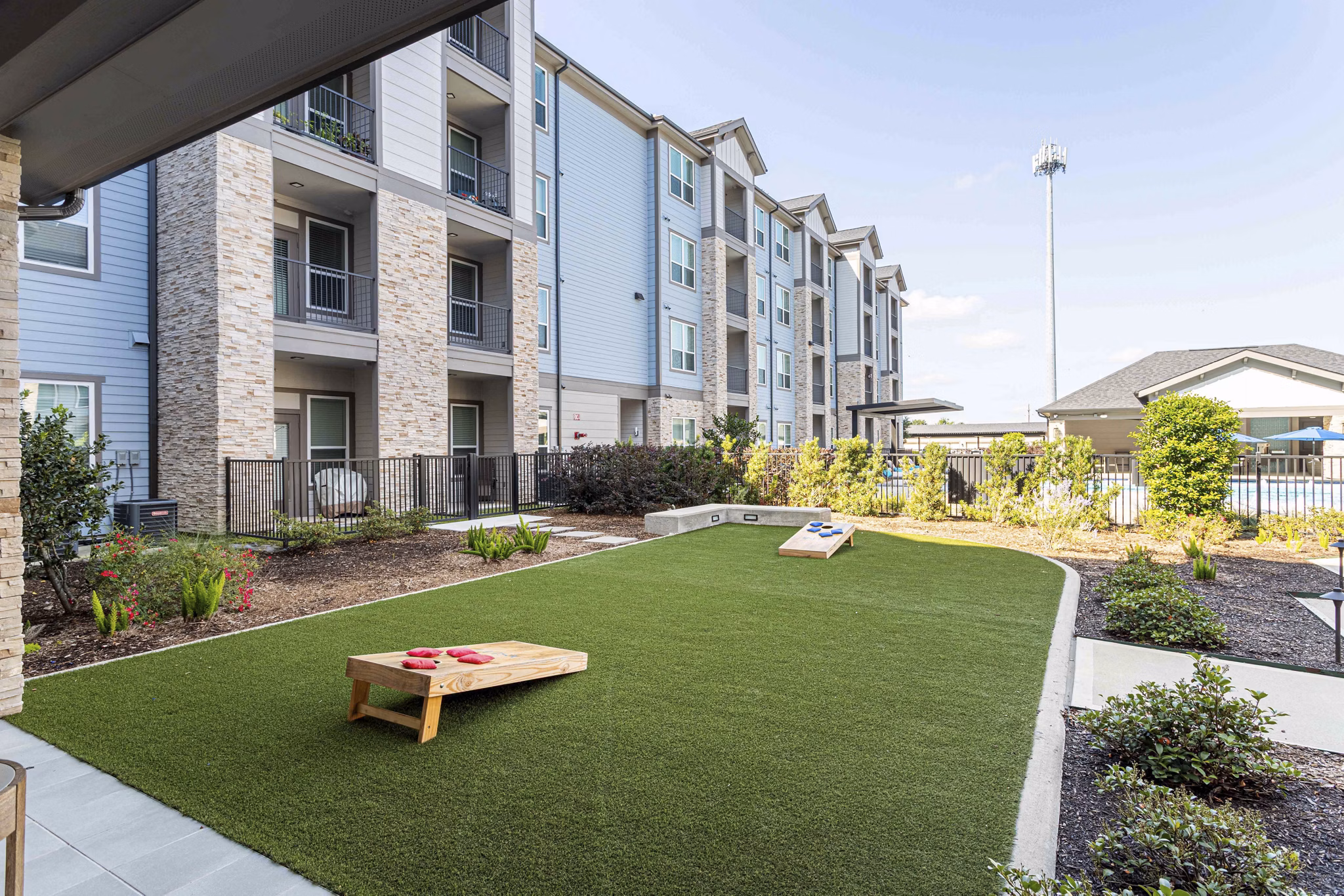 dog park at Casella Apartments