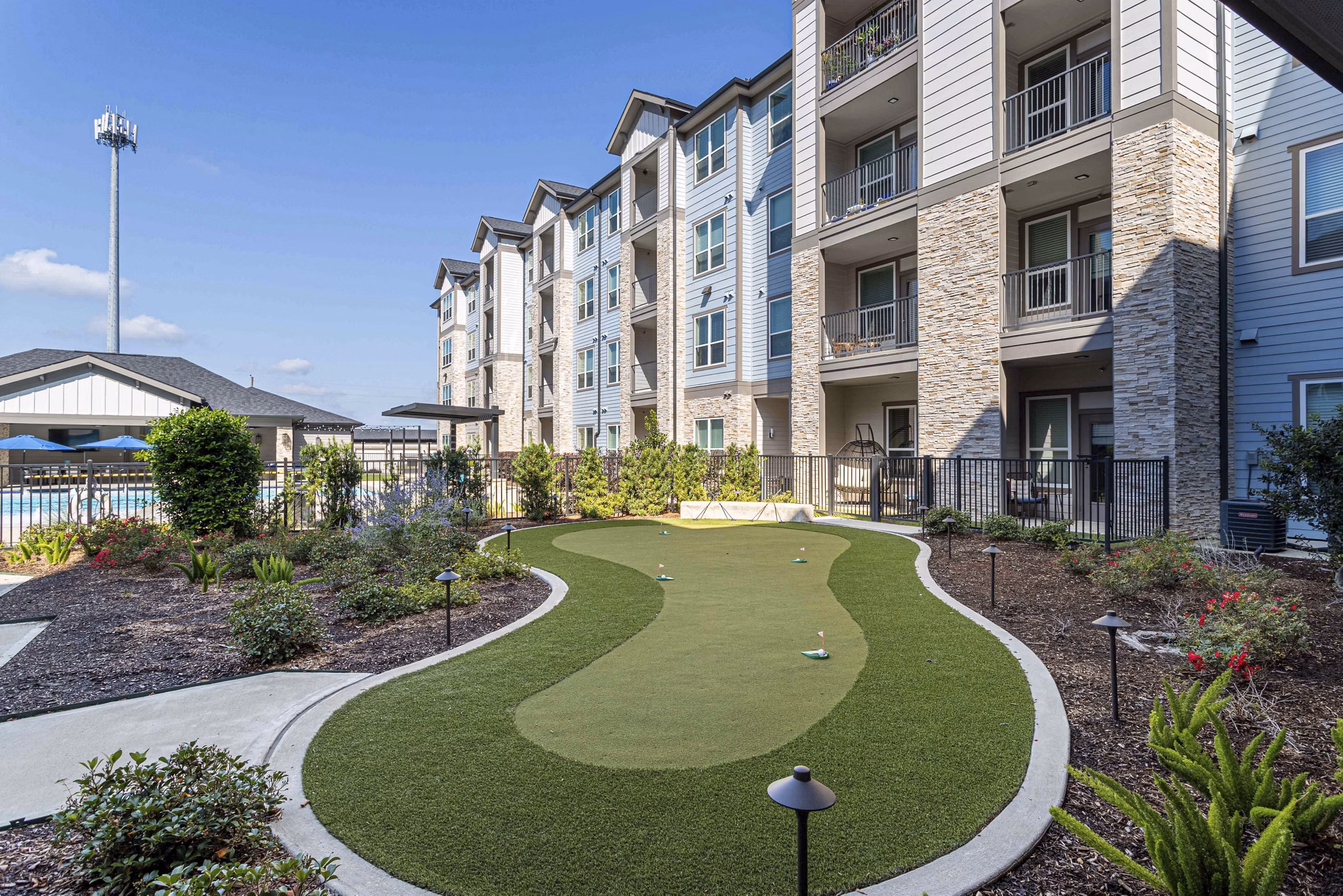 dog park at Casella Apartments