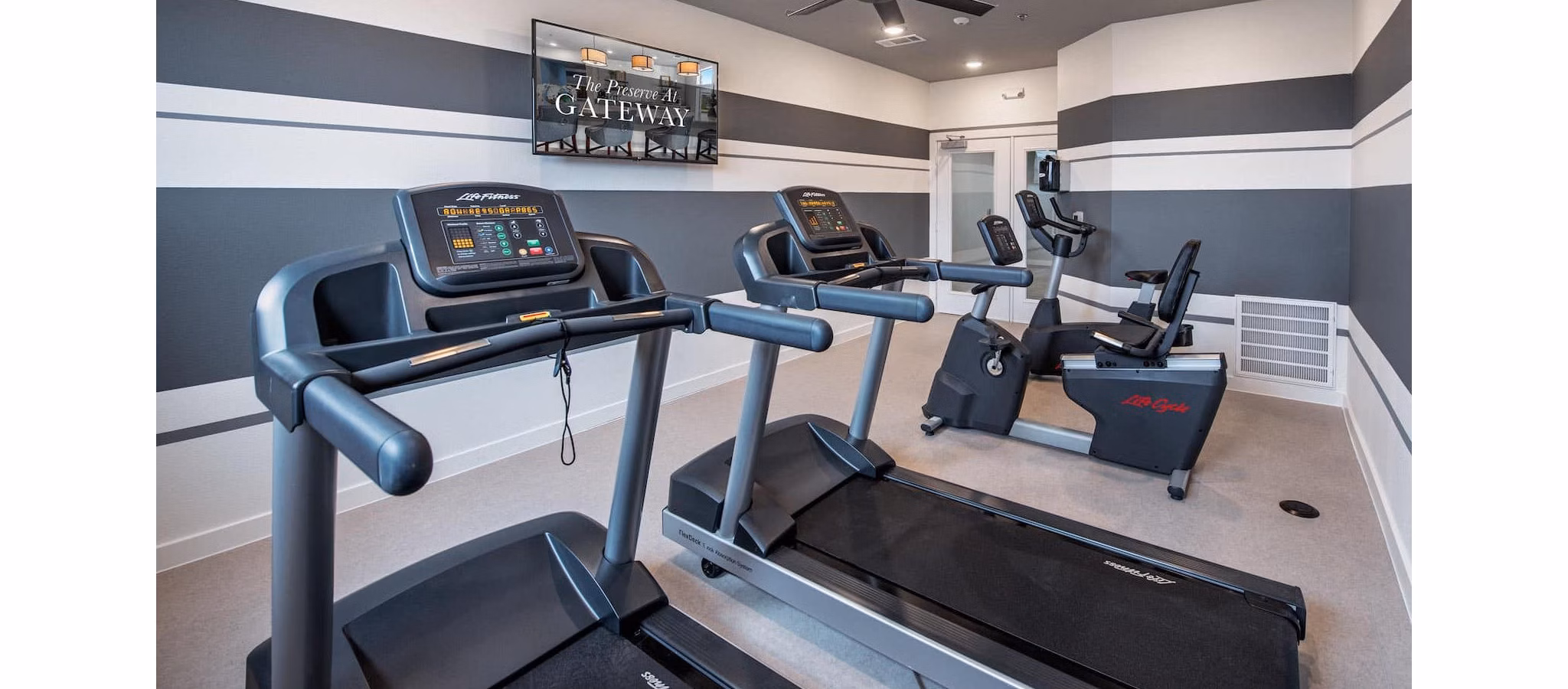 fitness center at The Preserve at Gateway Apartments