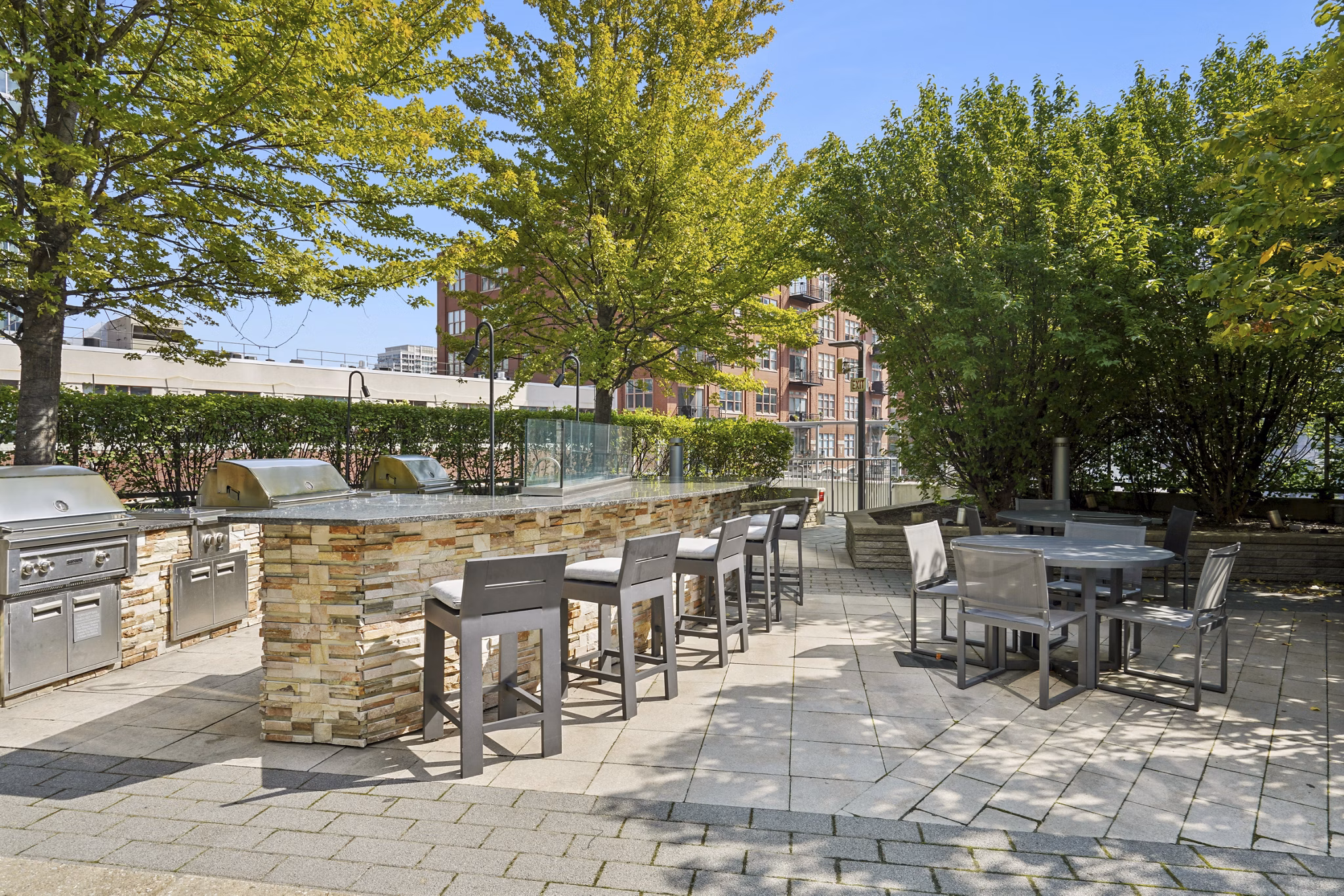 Patio at Hubbard Place Apartments