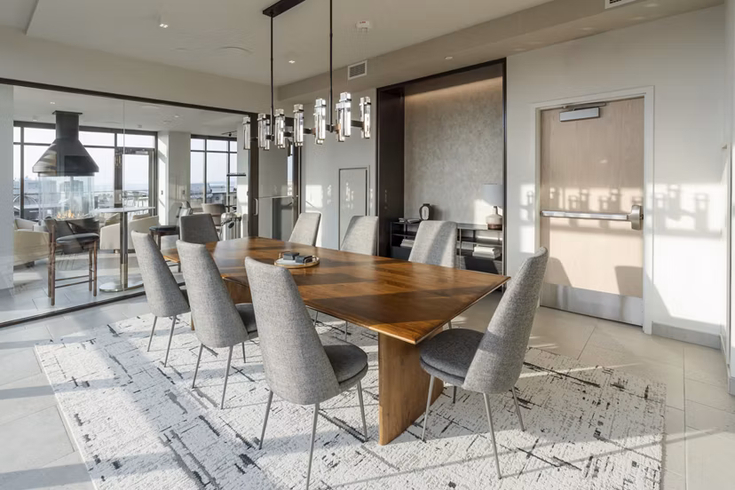 dining room at ONE 09 Apartments 